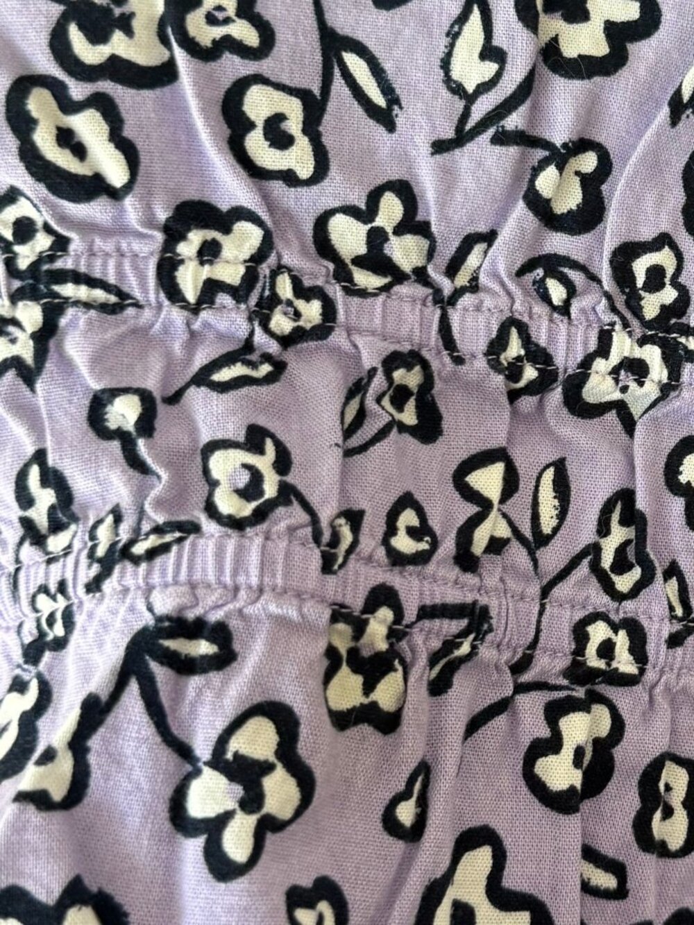 Free Assembly | Girls Purple Floral Peplum Top | Small 6/6X - Picture 7 of 7